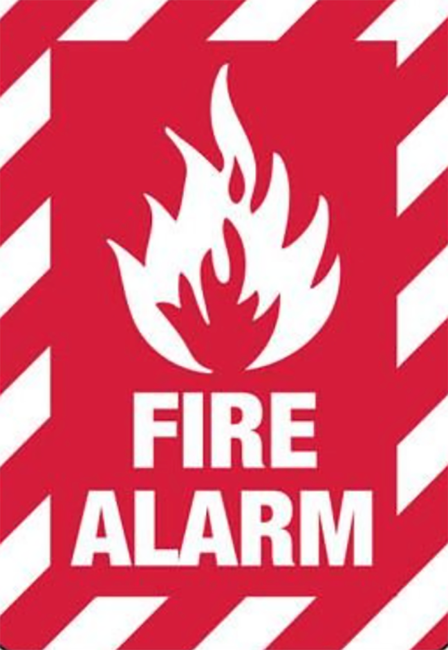 fire alarm sign