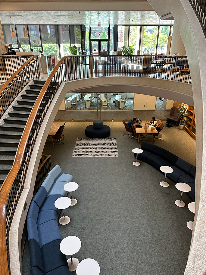 bird's eye view of the L1 atrium